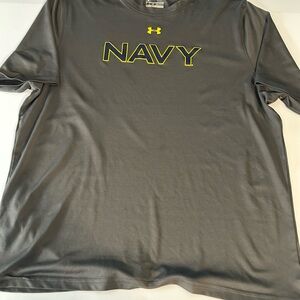 Under Armour Gray and‎ Yellow Men's Tee representing the USNavy